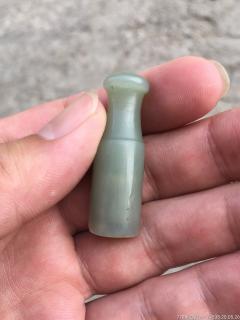 清代和田玉烟嘴