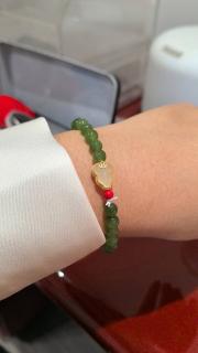 925纯银镀金镶嵌天然和田玉葫芦包金配件diy手链手串隔珠串珠配饰